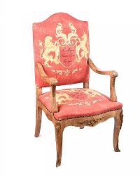 UPHOLSTERED ARMCHAIR at Ross's Online Art Auctions