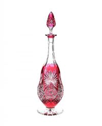 CUT GLASS DECANTER & STOPPER at Ross's Online Art Auctions