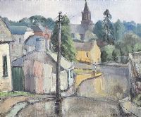 MILL HILL IN THE RAIN, WARINGSTOWN by Cecil Maguire RUA at Ross's Online Art Auctions