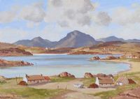 COTTAGES, CONNEMARA by Samuel McLarnon UWS at Ross's Online Art Auctions