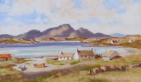 COTTAGES, DONEGAL by Samuel McLarnon UWS at Ross's Online Art Auctions