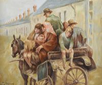 THE JAUNTING CAR by Stephen Brown at Ross's Online Art Auctions