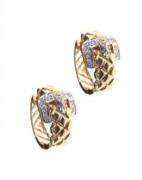 14CT GOLD DIAMOND BUCKLE EARRINGS at Ross's Online Art Auctions