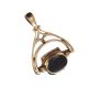 9CT GOLD HARDSTONE-SET FOB at Ross's Online Art Auctions