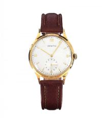 ZENITH 9CT GOLD-CASED GENT'S WRIST WATCH at Ross's Online Art Auctions