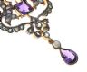 9CT GOLD AMETHYST, PEARL AND DIAMOND NECKLACE at Ross's Online Art Auctions