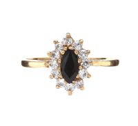 9CT GOLD SAPPHIRE RING at Ross's Online Art Auctions
