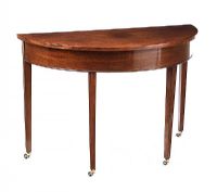 GEORGIAN MAHOGANY D END SIDE TABLE at Ross's Online Art Auctions