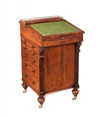 ROSEWOOD DAVENPORT DESK ATTRIBUTED TO GILLOWS at Ross's Online Art Auctions