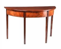 GEORGIAN MAHOGANY DEMI LUNE SIDE TABLE at Ross's Online Art Auctions
