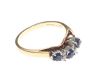 18CT GOLD SAPPHIRE AND DIAMOND WISHBONE RING at Ross's Online Art Auctions