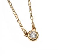 18CT GOLD DIAMOND SOLITAIRE NECKLACE at Ross's Online Art Auctions