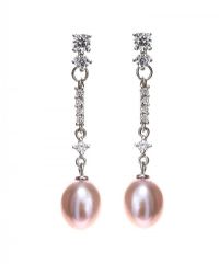 STERLING SILVER FRESHWATER PEARL DROP EARRINGS at Ross's Online Art Auctions