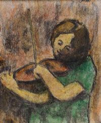 SHE FIDDLED A TUNE by William Conor RHA RUA at Ross's Online Art Auctions