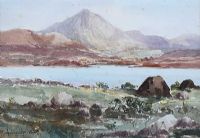 TURF STACKS, ERRIGAL, DONEGAL by Rowland Hill RUA at Ross's Online Art Auctions
