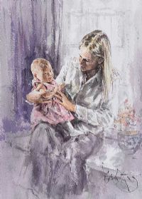 MOTHER & CHILD by Gordon King at Ross's Online Art Auctions