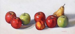 STILL LIFE WITH APPLES by Terese McAllister at Ross's Online Art Auctions