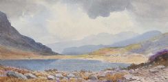 THE BLUE LAKE IN THE MOURNES by Joseph William Carey RUA at Ross's Online Art Auctions