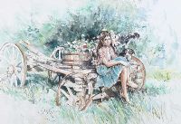 THE FLOWER WAGON by Gordon King at Ross's Online Art Auctions