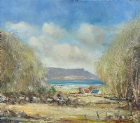 COTTAGES ON THE ANTRIM COAST by Norman J. McCaig at Ross's Online Art Auctions