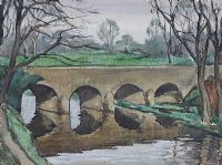 SHAW'S BRIDGE by William Conor RHA RUA at Ross's Online Art Auctions