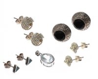 SELECTION OF SILVER EARRINGS AND A PENDANT at Ross's Online Art Auctions