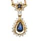 18CT GOLD SAPPHIRE AND DIAMOND NECKLACE at Ross's Online Art Auctions
