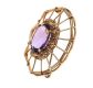 9CT GOLD AMETHYST BROOCH at Ross's Online Art Auctions