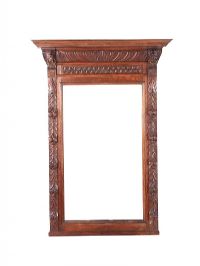 VICTORIAN CARVED OAK WALL MIRROR at Ross's Online Art Auctions