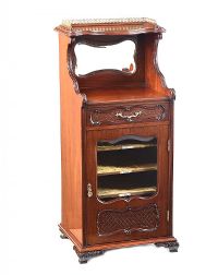 VICTORIAN MAHOGANY MUSIC CABINET at Ross's Online Art Auctions