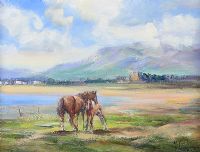 MARE & FOAL AT GREENCASTLE by Vittorio Cirefice at Ross's Online Art Auctions