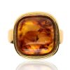 18CT GOLD AMBER RING at Ross's Online Art Auctions