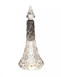 ANTIQUE STERLING SILVER BANDED SCENT BOTTLE at Ross's Online Art Auctions