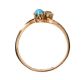15CT GOLD DIAMOND AND TURQUOISE RING at Ross's Online Art Auctions