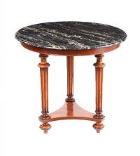 CONTINENTAL MARBLE TOP CENTRE TABLE at Ross's Online Art Auctions