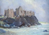 DUNLUCE CASTLE, COUNTY ANTRIM by George K. Gillespie at Ross's Online Art Auctions