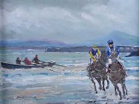 RACING ACTIVITIES AT DOWNINGS by Sean Lorinyenko at Ross's Online Art Auctions