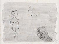 FEMALE NUDE & MOON by John Kingerlee at Ross's Online Art Auctions