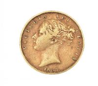 1853 GOLD FULL SOVEREIGN at Ross's Online Art Auctions