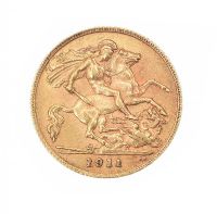1911 GOLD HALF SOVEREIGN at Ross's Online Art Auctions