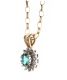 9CT GOLD GREEN STONE AND DIAMOND NECKLACE at Ross's Online Art Auctions