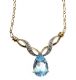 TWO 18CT GOLD PLATED SILVER AQUAMARINE NECKLACES at Ross's Online Art Auctions