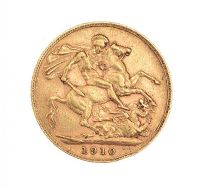 1910 GOLD FULL SOVEREIGN at Ross's Online Art Auctions