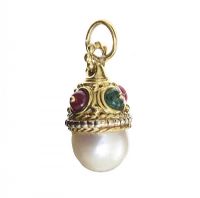 18CT GOLD PEARL PENDANT at Ross's Online Art Auctions