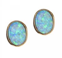 9CT GOLD OPAL STUD EARRINGS at Ross's Online Art Auctions