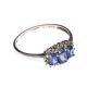 9CT WHITE GOLD TANZANITE AND CUBIC ZIRCONIA RING at Ross's Online Art Auctions
