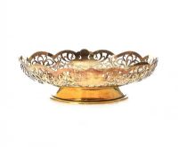 24CT GOLD-PLATED STERLING SILVER DISH at Ross's Online Art Auctions