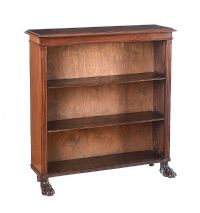 ANTIQUE MAHOGANY OPEN BOOKCASE at Ross's Online Art Auctions