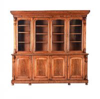 VICTORIAN MAHOGANY FOUR DOOR LIBRARY BOOKCASE at Ross's Online Art Auctions