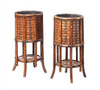 PAIR OF BAMBOO PLANTERS at Ross's Online Art Auctions